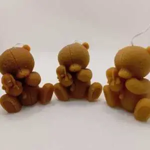 Vela de Cera de Abeja Oso