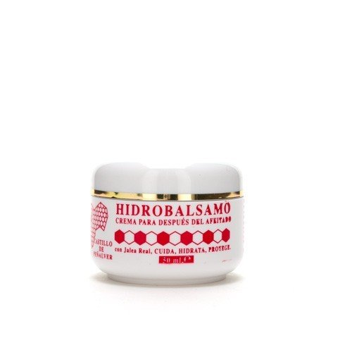 Hidrobalsamo con Jalea Real El hidrobálsamo con jalea real, es una crema elaborada con principios activos que ayudan a cuidar tu piel, pensada para después del afeitado. La jalea real ayuda a la regeneración de la piel, ya que tiene una mezcla de aminoácidos, vitaminas y minerales, por eso esta crema es perfecta para después del afeitado. Suaviza y protege la piel, sobre toda en zonas sensibles como la cara, con una rápida absorción, además ayuda a calmar la irritación.